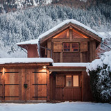 Snowy forest Chamonix